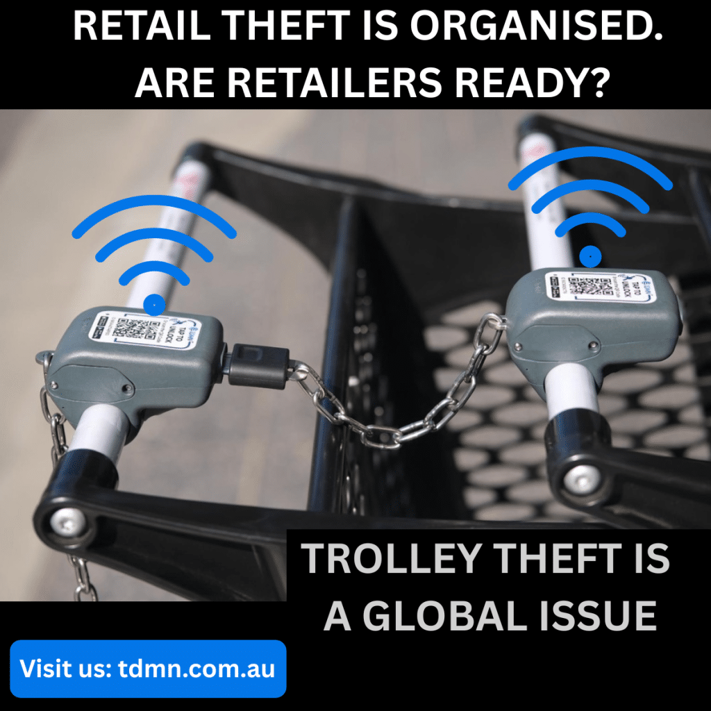 sMart Lock fitted to shopping carts